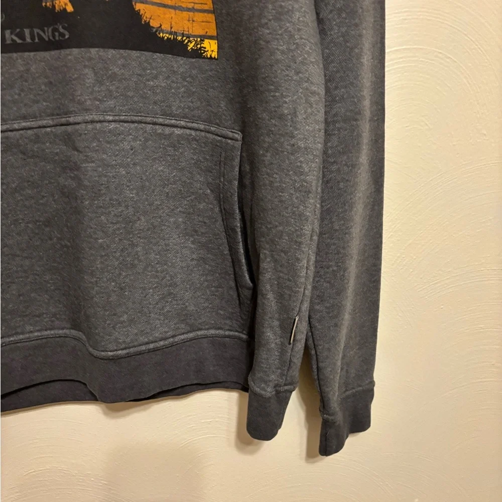 Kings Camo Deer Graphic Hoodie Men’s M Gray Outdoor Hunting Pullover - Picture 7 of 8